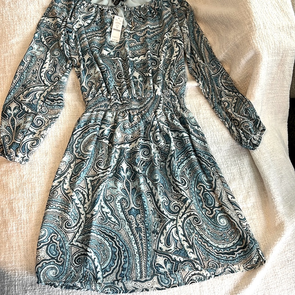 Teal blue, White House, Black market dress